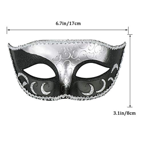 Image of Coddsmz Couple Masquerade Mask Set - Venetian & Mardi Gras Mask for Women & Men
