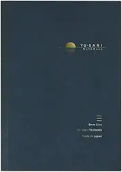 Caderno de linha YU-SARI A5 de 8 mm para caneta-tinteiro, artigos de papelaria NAKABAYASHI do Japão, azul marinho