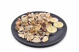Duftpotpourri Set Vanille | Raumduft Potpourri Deko Frühling inkl. 3 Teelichter