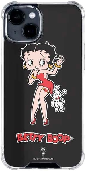 Skinit Clear Phone Case Compatible with iPhone 15 - Officially Licensed Betty Boop with Puppy Design