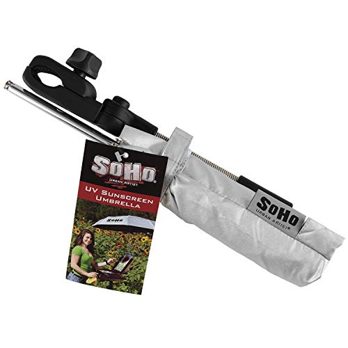 Soho Urban Artist Uv Sunscreen Umbrella - Blocks Uv Rays & Waterproof - A Safer Environment For Outdoor Painting, Artists, & Crafts - Single #TOP4