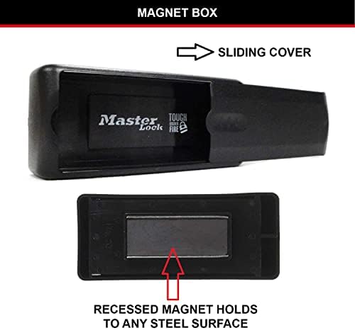 Master Lock Magnetyczny futerał samochodowy 207EURD (ukryj klucz), czarny, mały