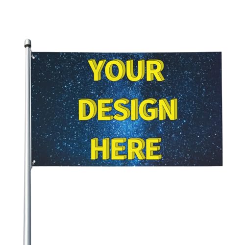 Custom Flag 2x3ft/3x5ft/4x6ft Customized Flags Banners - Personalize Print Your Own Logo/Design/Words/Text - Vivid Color- Brass Grommets - Single Sided