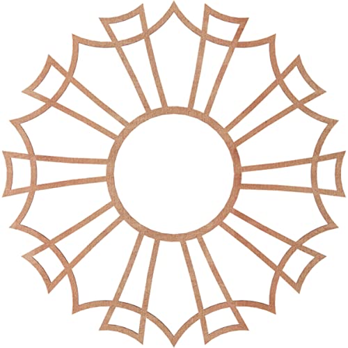 Image of Ekena Millwork 30 inchOD x 10 1 /2 inchID x 1 /4 inchT Augustus Wood Fretwork Pierced Ceiling Medallion, Cherry