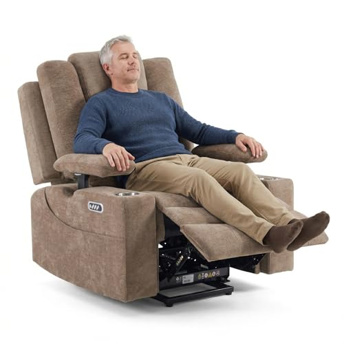 SUNWAVE 40" Oversize 3-Motor Power Lift Recliner Chair for Elderly