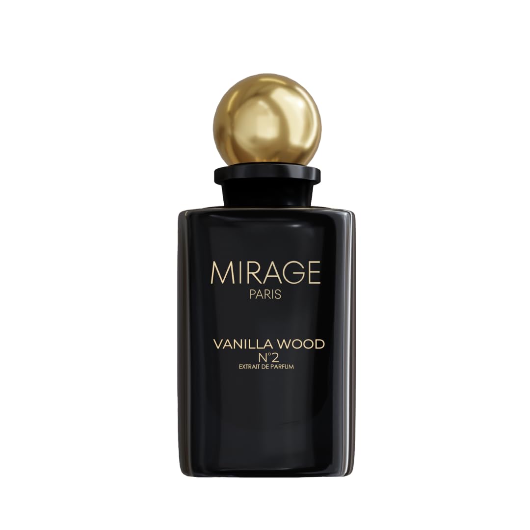 Vanilla Wood No.2 – Extrait de Parfum Unisex (30% di olio profumato), con feromoni, caldo profumo di vaniglia, lunga durata e sensuale, 50 ml + 2 ml di campione di profumo gratuito