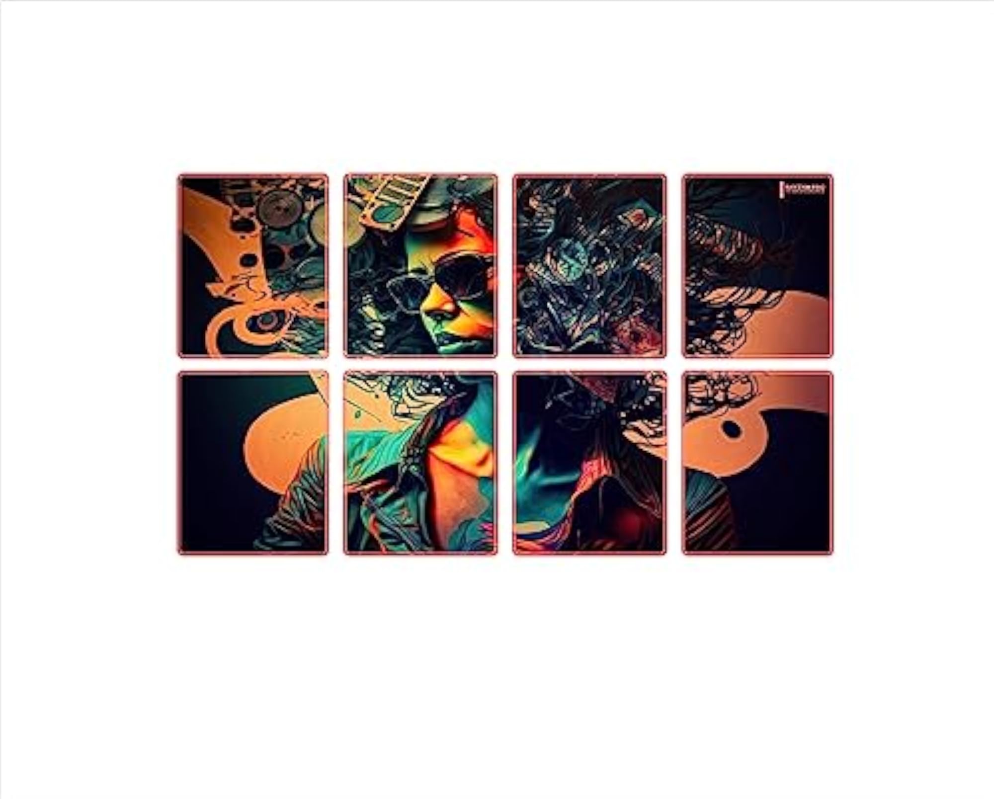 Self Adhesive Octapad Skin, Set of 8 PCS