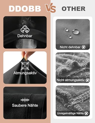 DDOBB Thermounterwäsche Damen Warm Skiunterwäsche thermoshirt und Thermo Leggings Set Winter Unterwäsche Funktionsunterwäsche