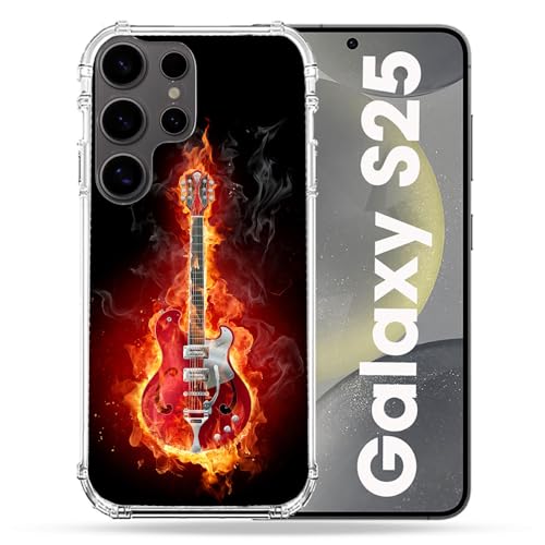 Coque Samsung S25 renforcée Cokitec avec motif guitare
