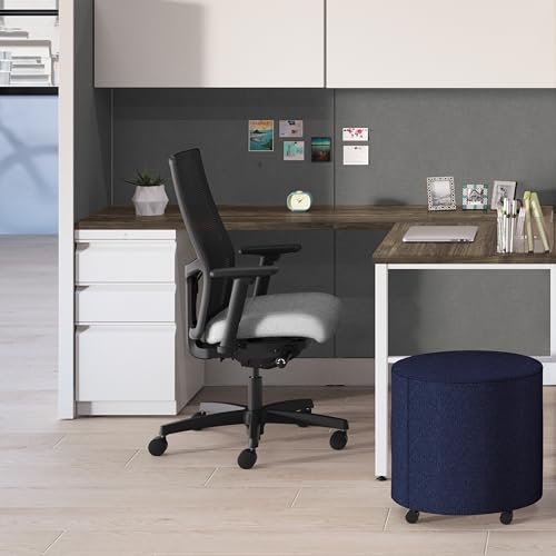 Image of HON Ignition 2.0 Big and Tall Office Chair, 450lbs Weight Capacity, Extra Wide Seat, Tilt Recline, Swivel Wheels, Heavy Duty Office Chair, Comfortable for Long Hours, Black Frame, Ash