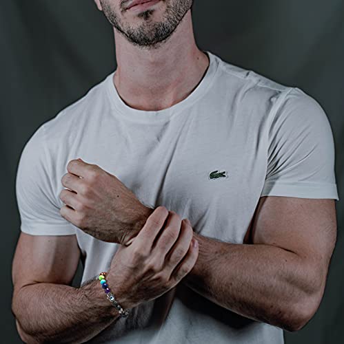 BOMAIL 2-9pcs Evil Eye Bracelet Set Hamsa 7 Chakra Gemstone Lava Stone Bracelets Blue Evil Eye Hamsa Charm Bead Bracelets for Men Women Hand of Fatima Bracelet3