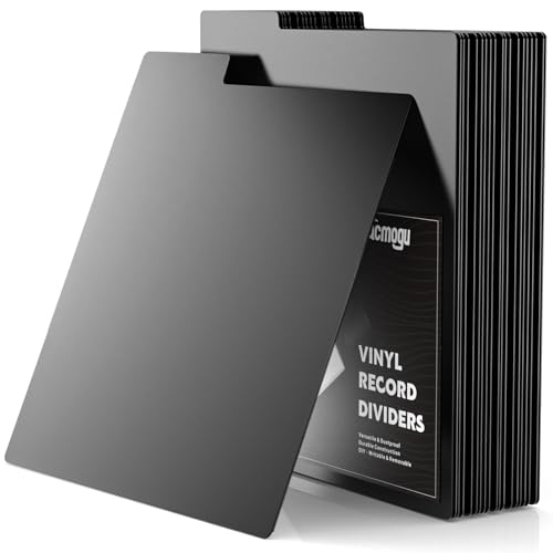 Facmogu 20PCS Vinyl Record Dividers, Heavy Duty 12' LP Record Dividers, 33 RPM Plastic Vinyl Record...