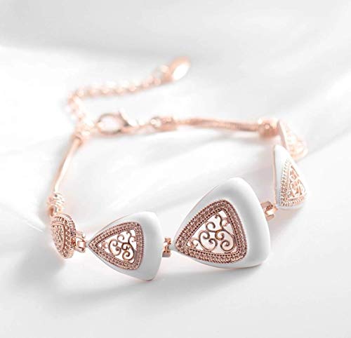 Crystal Lady Enamel Plated Rose Gold Color Stud Earrings Jewellery for Women - Image 7