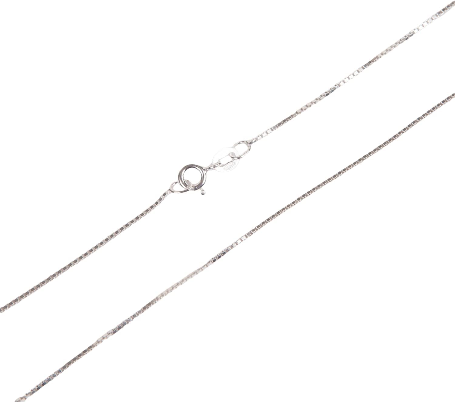 1mm Thick Box 015 Sterling Silver 925 Chain Necklace, Belly Chain, Long Necklace. Handmade to your Size. 14" 15" 16" 16.5" 18" 20" 22" 24" 27.5" 30" 33" 36" 40", Women, Men, Kids, Unisex