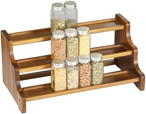 Amazon.com: Bamboo Spice Rack Organizer For Kitchen Drawer, Countertop ...