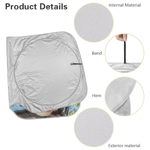 Image of Car Windshield Sun Shade - Foldable Beach Goose Drive Car Windshield Sunshade for Front Window for Most Sedans SUV Truck - Autom Interior Accessories for Sun Protection