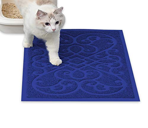 PetLike Cat Litter Mat, Thick Litter Trapping Mat, Durable Litter Box Mat Waterproof, Indoor Mat Washable Mats with Non-Slip Backing, Soft on Kitty Paws and Easy to Clean, Phthalate Free
