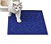 PetLike Cat Litter Mat Kitty Litter Mats for Tray Boxes, Kitty Litter Trapping Mat House Floors Clean (Blue)
