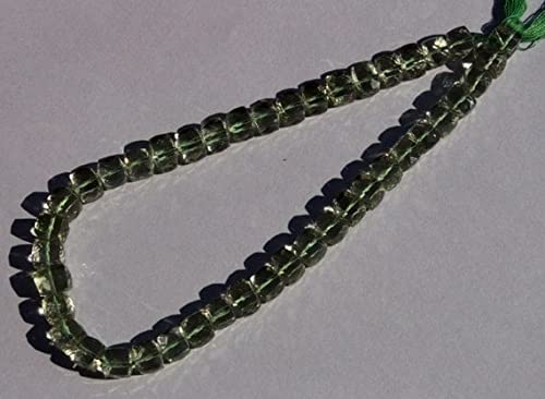 Améthyste verte naturelle en cubes 6-7 mm pour créer des bijoux élégants à porter au quotidien