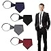 4St Herren Krawatte Set Schlips Herren Herren Clip Krawatten Schlips Sicherheitskrawatte mit Vorgebundenen Knoten Krawatten für Herren Schwarz Krawatte Herren mit Reißverschluss Verstellbare Krawatte Baby,Schwarz günstig Kaufen-4St Herren Krawatte Set Schlips Herren Herren Clip Krawatten Schlips Sicherheitskrawatte mit Vorgebundenen Knoten Krawatten für Herren Schwarz Krawatte Herren mit Reißverschluss Verstellbare Krawatte