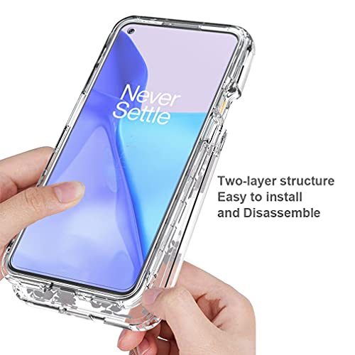 Vokuha Case For Oneplus 9 5G Case For Girls, Cute Floral Crystal Clear Tpu Bumper Shockproof Protective Armor Cover For Oneplus 9 5G (Rose Flower) #TOP3