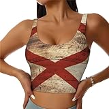Istruzioni di facile manutenzione: queste canotte sportive da donna con bandiera dello stato dell'Alabama su vecchie venature del legno sono facili da pulire. Lavare a mano o in lavatrice con ciclo delicato, non stirare, non candeggiare, asciugare all'aria o asciugare in asciugatrice a bassa temperatura.