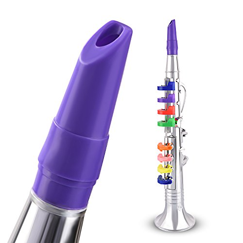 Abco Tech Children’s Clarinet for Beginners – Toy Musical Instrument for Kids with 8 Color Coded Keys – Lead Free and BPA Free