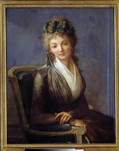 Tableau portrait de Lucile Desmoulins par Boilly impression d'art mural vintage 60x90cm