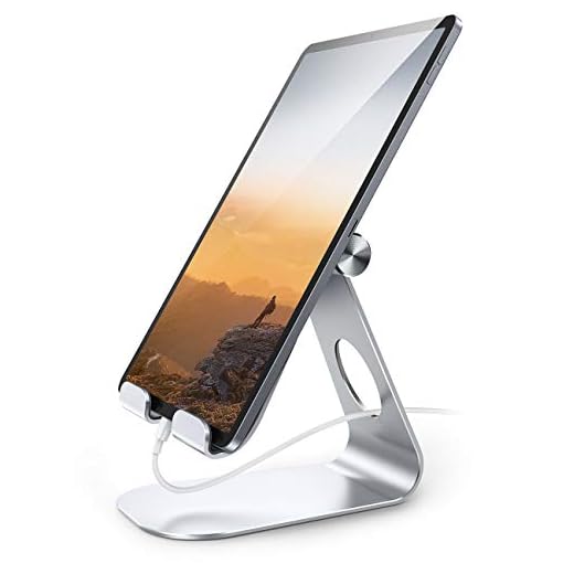 Lamicall Surfplattestativ, Justerbar Surfplattehållare - Universellt Stativ Hållare för iPad Pro 12.9, 11, 10.5, 9.7, iPad Air mini 2, 3, 4, Switch, Samsung Tab, iPhone, andra Surfplattor - Silver