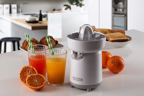 Ariete Spremiagrumi Breakfast 418, Spremiagrumi Elettrico con 2 Coni per Frutti Grandi e Piccoli, Beccuccio Salvagoccia, Doppia Rotazione, Coperchio di Protezione, Piedini Antiscivolo, 40W, Beige - Immagine 4
