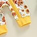 CHAUKAREAUL Baby Girls Boys Romper Highland Cow Print Long Sleeve Crew Neck Jumpsuits Fall Casual Clothes Infant Bodysuits (Yellow Sunflower Cow, 9-12 Months)