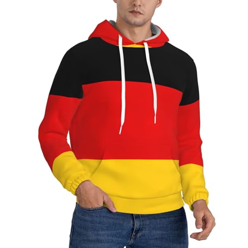 Sweat à capuche homme drapeau allemand avec cordon de serrage confort
