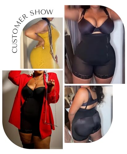 SHAPELLX Tummy Control Shapewear Faja Colombianas Side Zipper Body Shaper Plus Size Postpartum Bodysuit With Butt Lift4