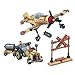koolfigure Custom Sets of WW2 Military Army Truck, Vehicle Mounted Howitzers, Armored Car, Aircraft Building Blocks Toy (Russian Airforce Fighter Set)