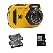 Produktbild KODAK Pixpro Pack WPZ2 + 2 Batterien + 1 SD-Karte - Digitalkamera Kompakt 16M Pixel, Wasserdicht bis 15m, Stoßfest, Video 720p, LCD-Bildschirm 2,7 - Li-Ionen-Akku - Gelb