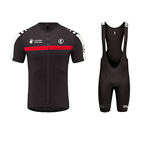 Cycling Jersey Men Cycling Clothing Set Short Sleeve Cycling Jersey + Cycling Bib Shorts