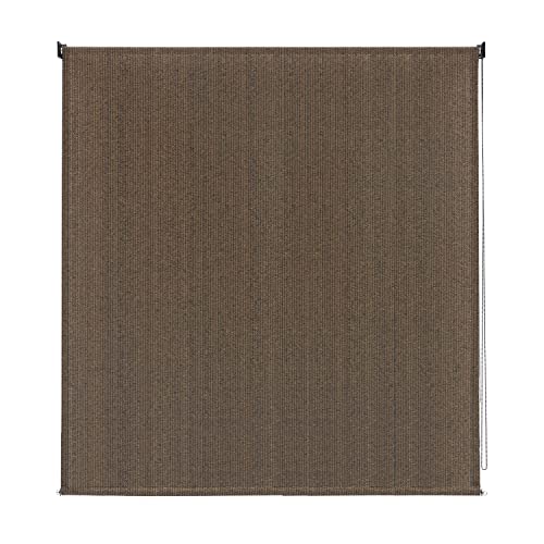 VICLLAX Outdoor Roller Shade Fabric for Porch Gazebo, Patio Blinds Roll Up Shade (7' W X 8' L), Mocha