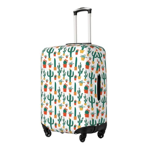 Christmas Cactus Luggage Cover Washable Elasticated Luggage Covers For Suitcase Tsa Approved Stylish Dust And Scratch Resistant Luggage Case Protector For Kids And Adults2