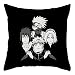 ALTcompluser Anime Naruto poszewka na poduszkę 45 x 45 cm, ozdobna poszewka na poduszkę na sofę do samochodu, dekoracja pokoju, bez wypełnienia (Kakashi, Sasuke, Naruto, Sakura)