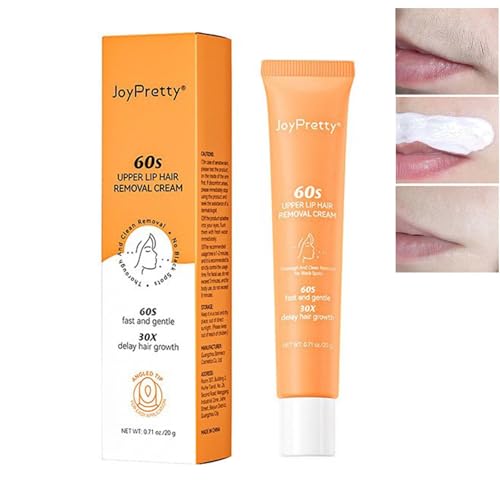 Facial Hair Removal Cream,Upper Lip Hair Removal,Extra Gentle Formula For Face,Fast-Working for Face, Eyebrow, Upper Lip and Chin,Painless Depilatory Cream Suitable for All Skin Types.1.71 oz