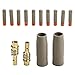 14PCS 15AK Coating Protection Nozzle Accessories, Protective Sleeve Welding Tool, Nonstick Welding Slag Airless Gas Protections Nozzle, Contact Tip Holder Diffuser Torch Gas Nozzle Tip