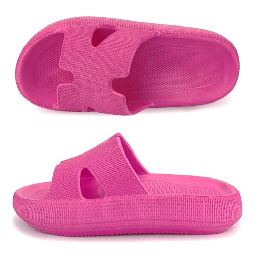 Image of Haifago Cloud Slides for Women and Men Cushion Recovery Pillow Sandals, Memory Foam House Shower Slippers for Woman Comfort Platform Non-Slip