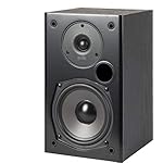 Polk Audio T15 Home Theater and Stereo Bookshelf Speakers – Deep Bass Response, Dolby and DTS Surround, Wall-Mountable, Pair, Black