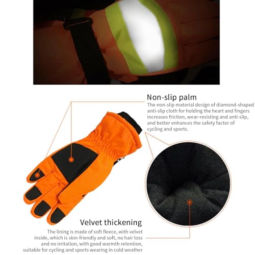 Gants de travail thermiques – Doublure chaude imperméable, adhérence – vue 4