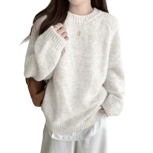 [Ｓｕｅｅｙａ] スイーヤ セーター レディース リブ ニット トップス プルオーバー 暖か ラグランスリーブ クルーネック 長袖 大人 可愛い お洒落 体型カバー シンプル 通勤 女子会 お出かけのサムネイル