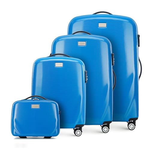WITTCHEN PC Ultra Light Hårt bagage Resväska Vagn resväska Set med 4 resväskor i Polykarbonat Fyra svängbara hjul TSA Lås...