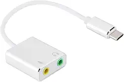 RiToEasysports Tipo -C No Drive Audio Adapter da Placa de Som Estéreo Com Processamento Virtual 7.1 para Usuários de Telefones Celulares