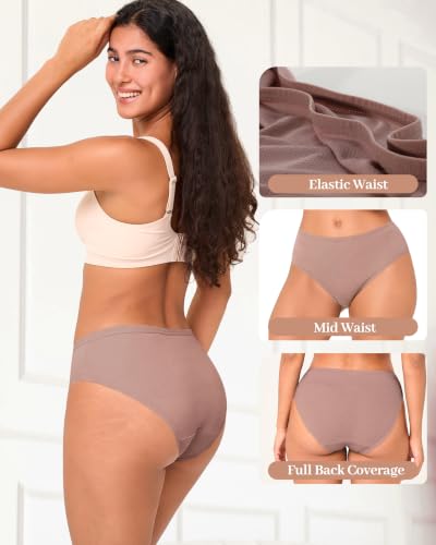 Image of BAMBOO COOL Womens Underwear Breathable Mesh Moisture-Wicking Briefs, Soft & Lightweight Panties