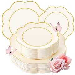 60Pcs Beige and Gold