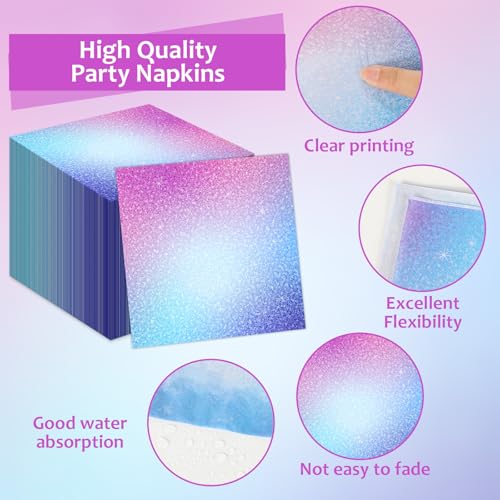 Image of 96pcs Kpop Birthday Party Decoration Kpop Music Paper Plates and Napkin Magical Music Theme Tableware Set Purple Demon Party Supplies for Birthday Baby Shower Women Pop Fans Lover Serve 24